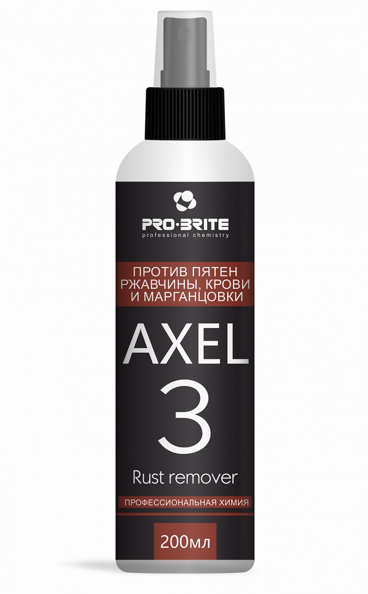 Средство против пятен ржавчины, марганцовки и крови AXEL-3 Rust Remover, 0,2л