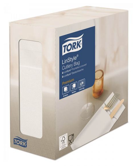 Конверт для приборов Tork LinStyle Premium, 39 х 39 см, белый