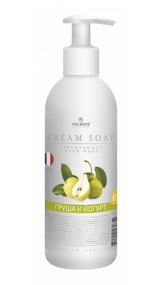 Увлажняющее крем-мыло Cream Soap Груша и йогурт (Premium) 0,5л 