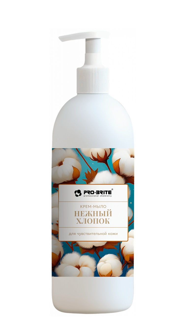 Крем-мыло для чувствительной кожи Нежный хлопок 0,5л, 1614-05