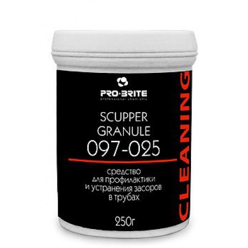Средство для устранения пробочных засоров в трубах Scupper Granule 0.25кг