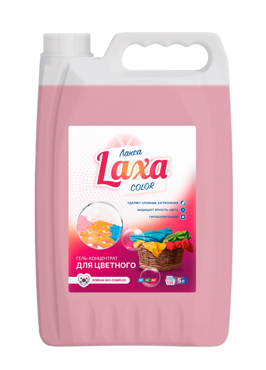 Гель для стирки цветных вещей 1683-5 Laxa Color, 5л 