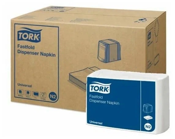 Диспенсерные салфетки Tork Fastfold белые