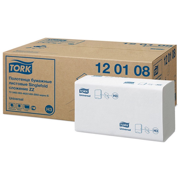 Полотенца листовые Tork Universal сложения Singlefold 120108