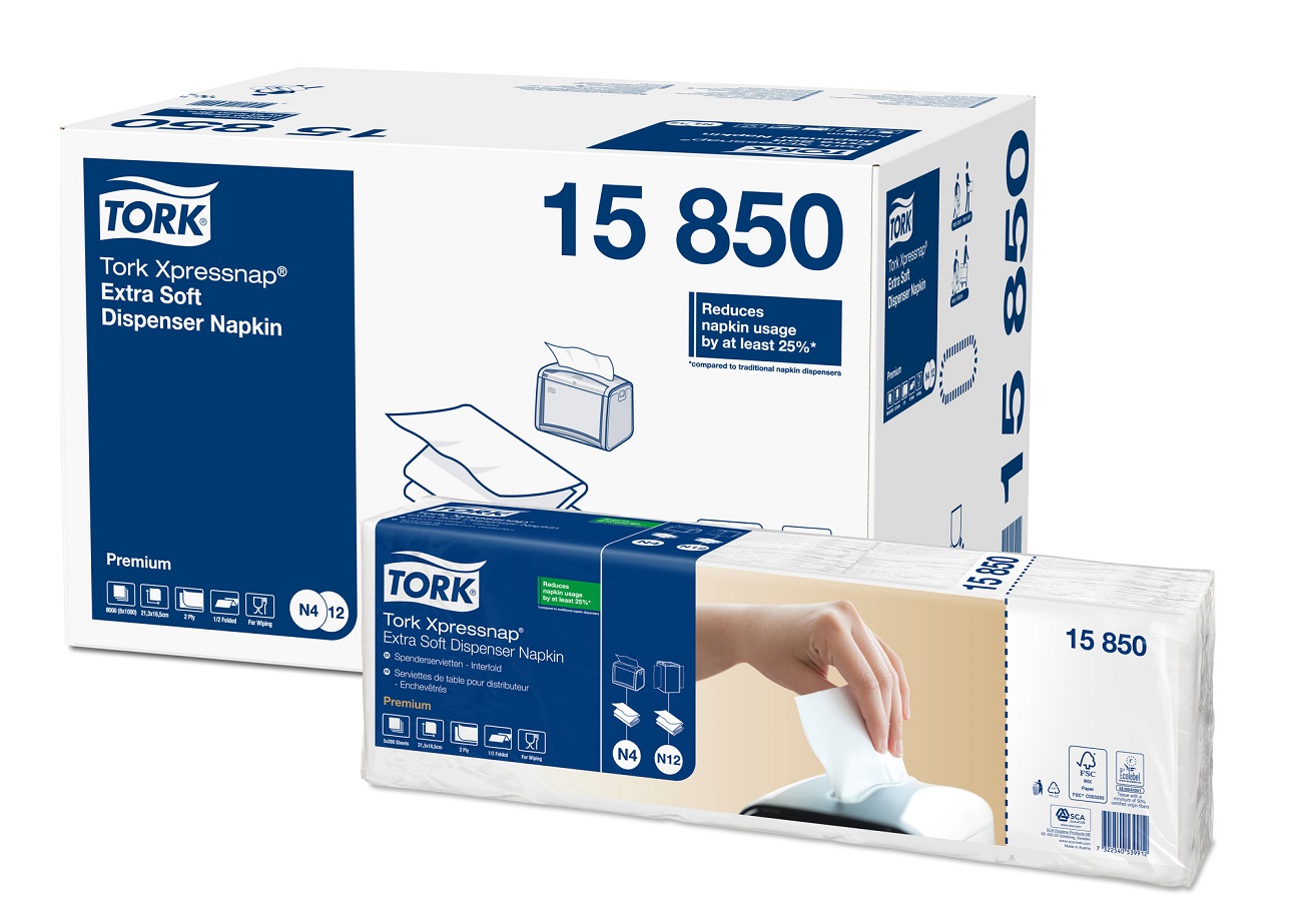 Диспенсерные салфетки Tork Xpressnap® ультрамягкие, белые